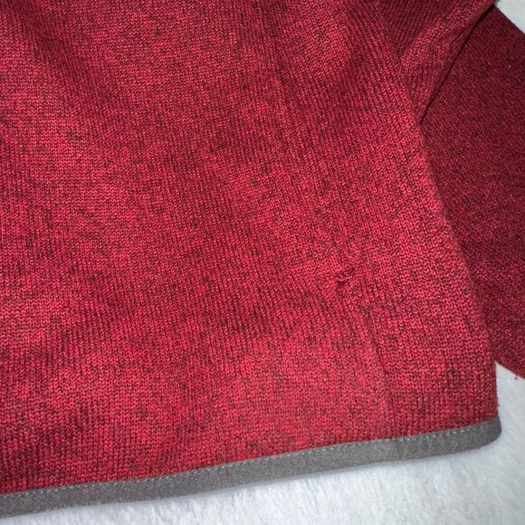 L.L. Bean Men’s Quarter Snap Pullover Red Gray Size Large GUC - Picture 9 of 14